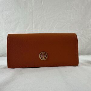 TORI BURCH Orange Saffiano Glasses‎ Or Sunglasses Case With Logo- Case Only